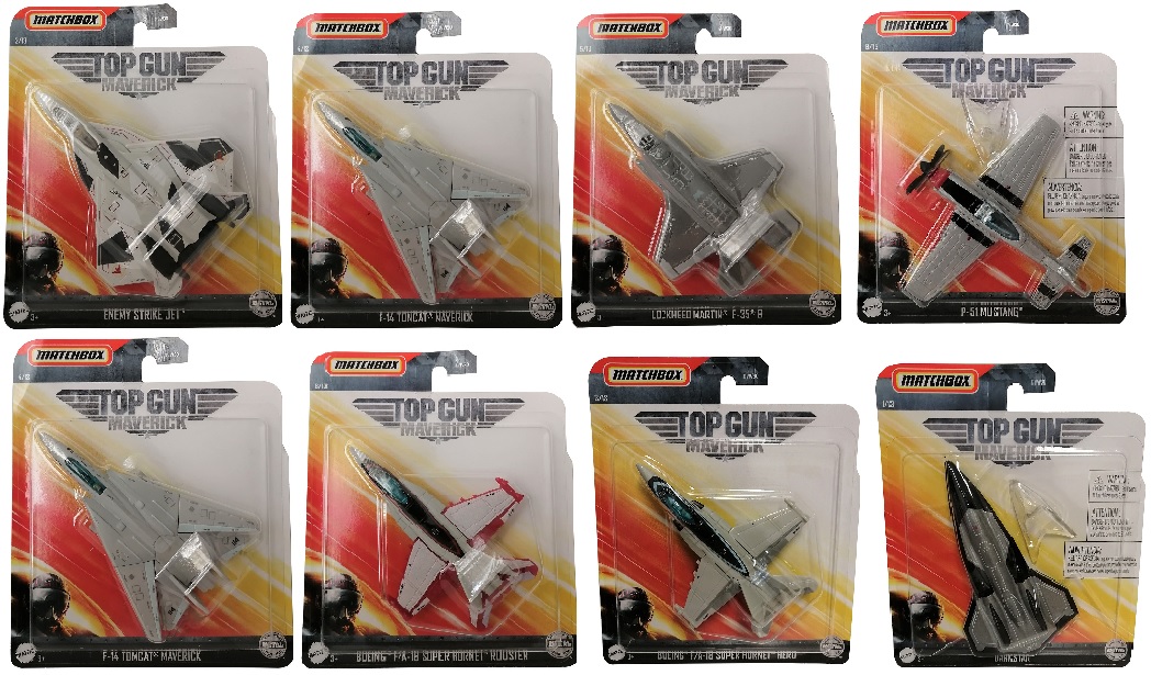 Mattel GVW30 Matchbox Top Gun Maverick Fighter Model Airplane